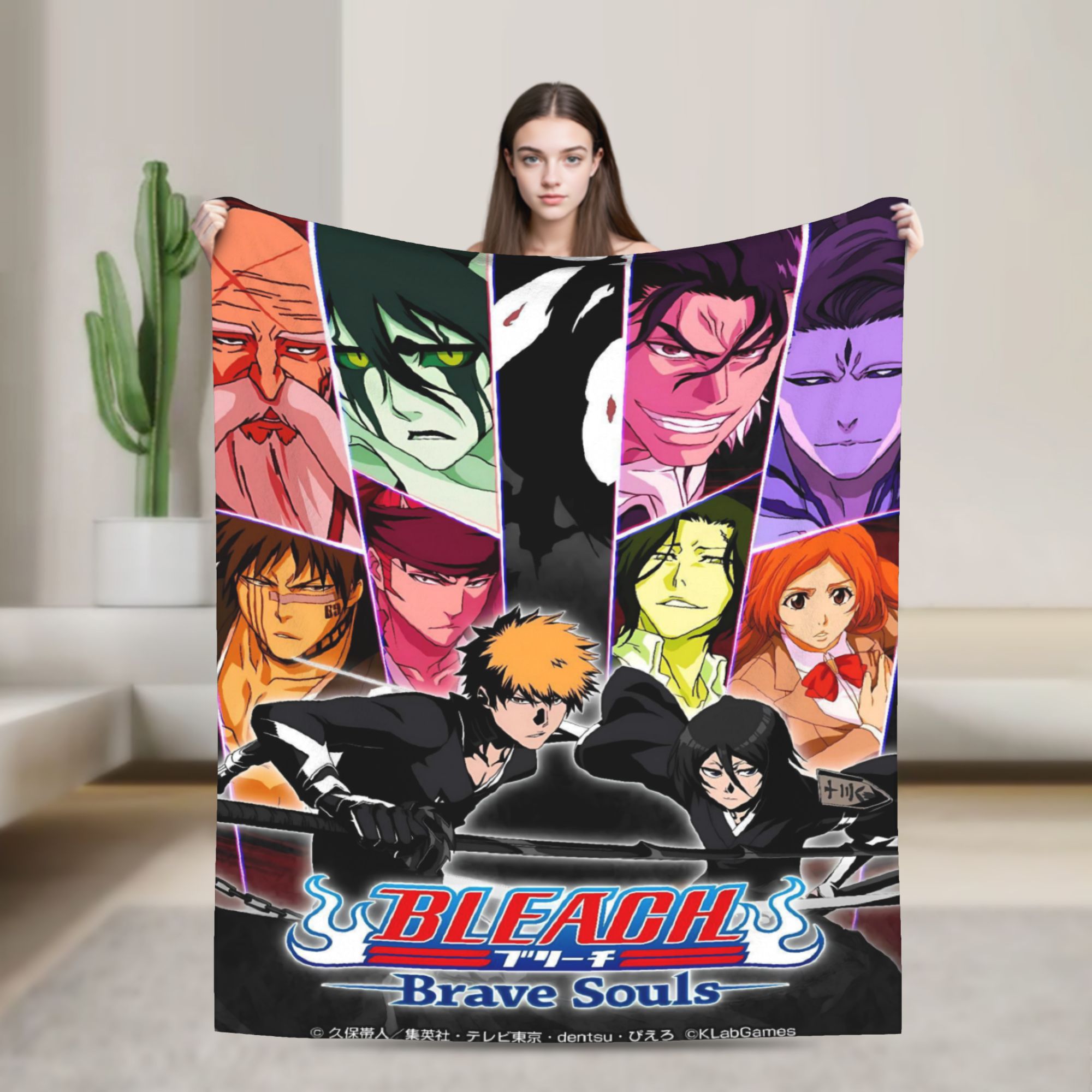 Home Office Bleaching - Manta de Cama con Estampado de