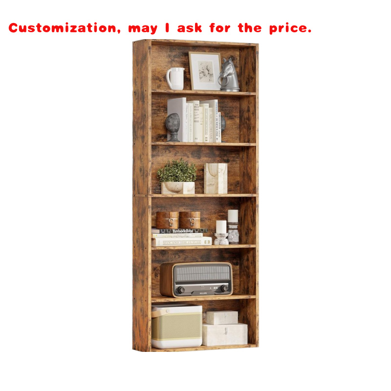 Home Office Industrial Design - Estantería personalizada Vintage marrón de 70