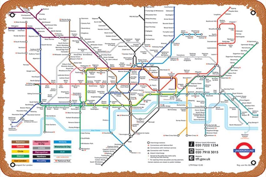 Home Office London - Mapa del Metro de Londres -
