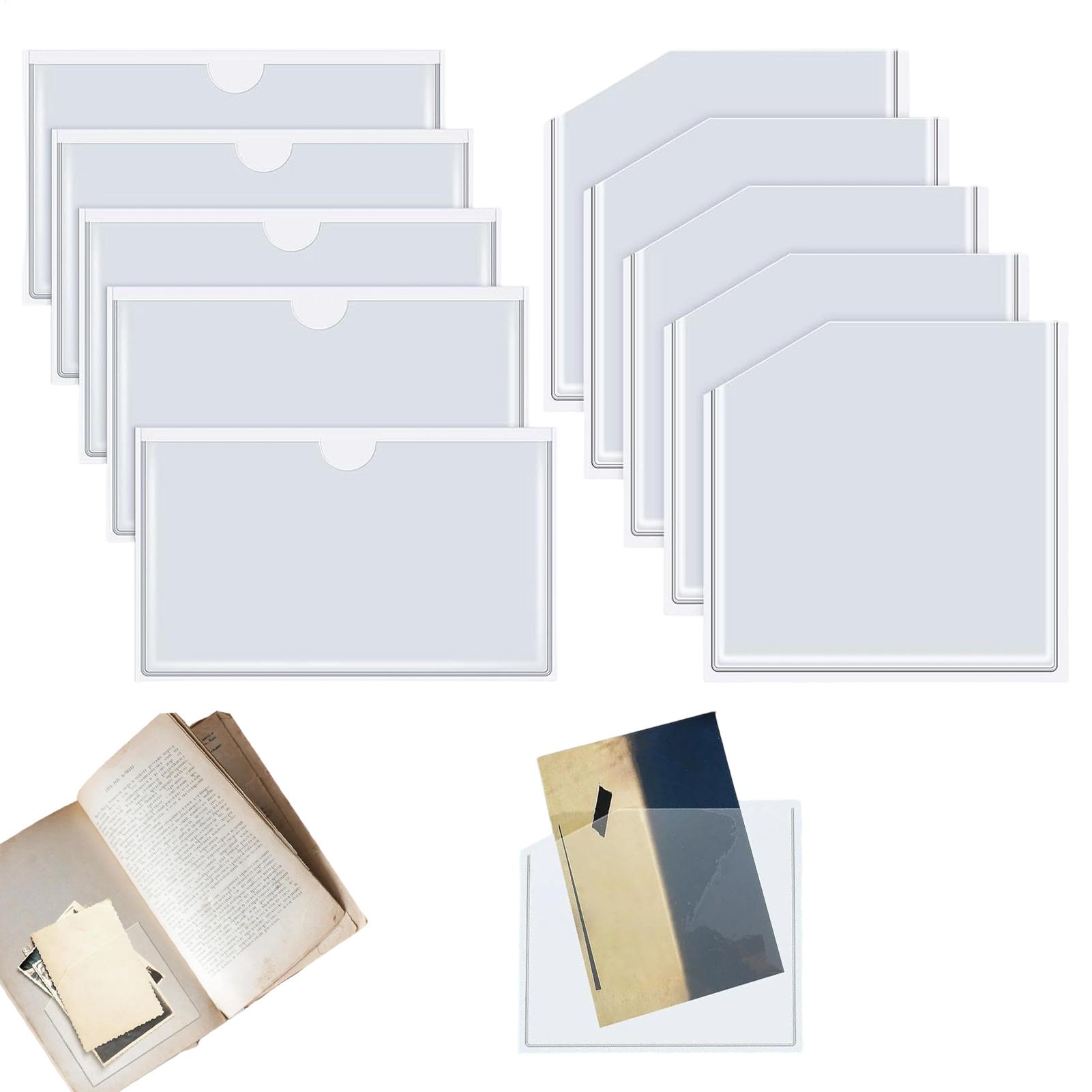 Home Office And Library - Fundas Protectoras Transparentes Adhesivas Antipolvo, Portaetiquetas