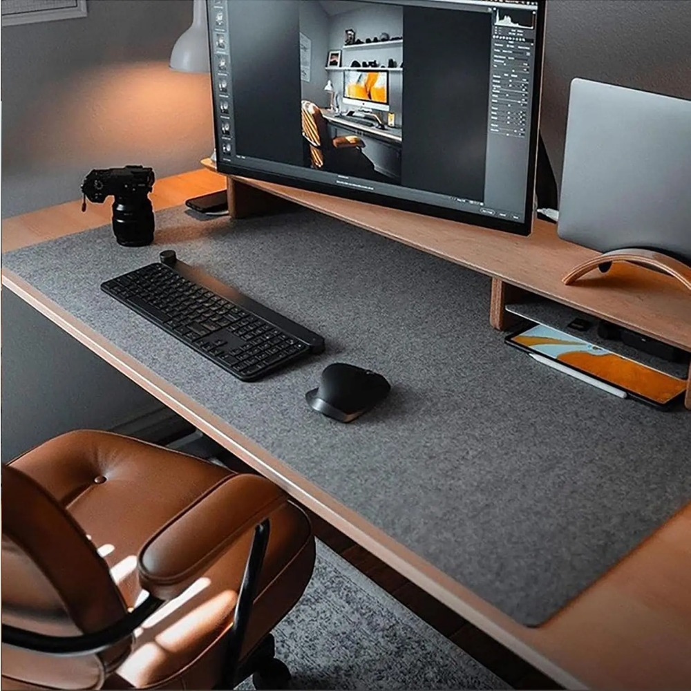 Home Office Keyboard And Mouse - Alfombrilla de fieltro para escritorio, alfombrilla
