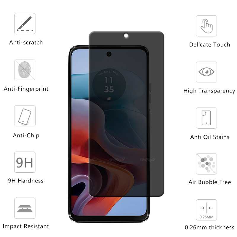 4 Uds para Moto G34 vidrio Mot - Monitor Privacy Screen reseña y precio
