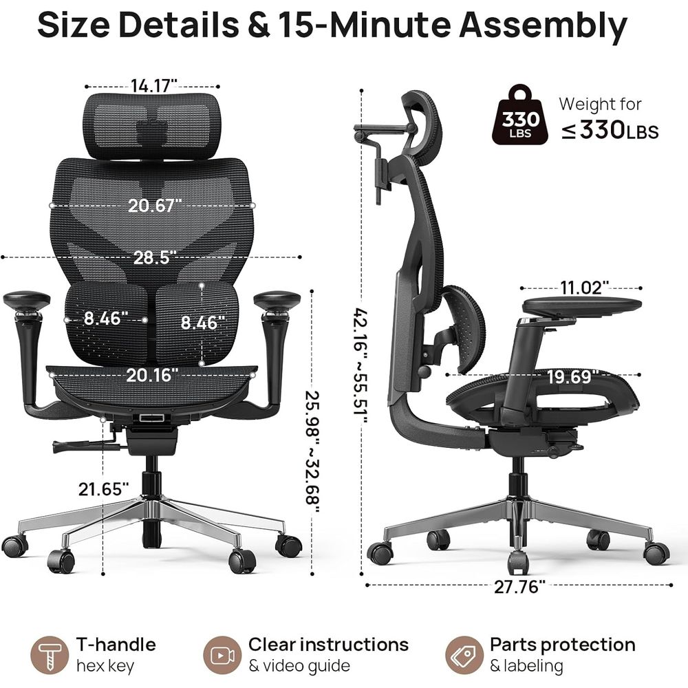 Silla de oficina ergonómica co - Home Office Hours reseña y precio