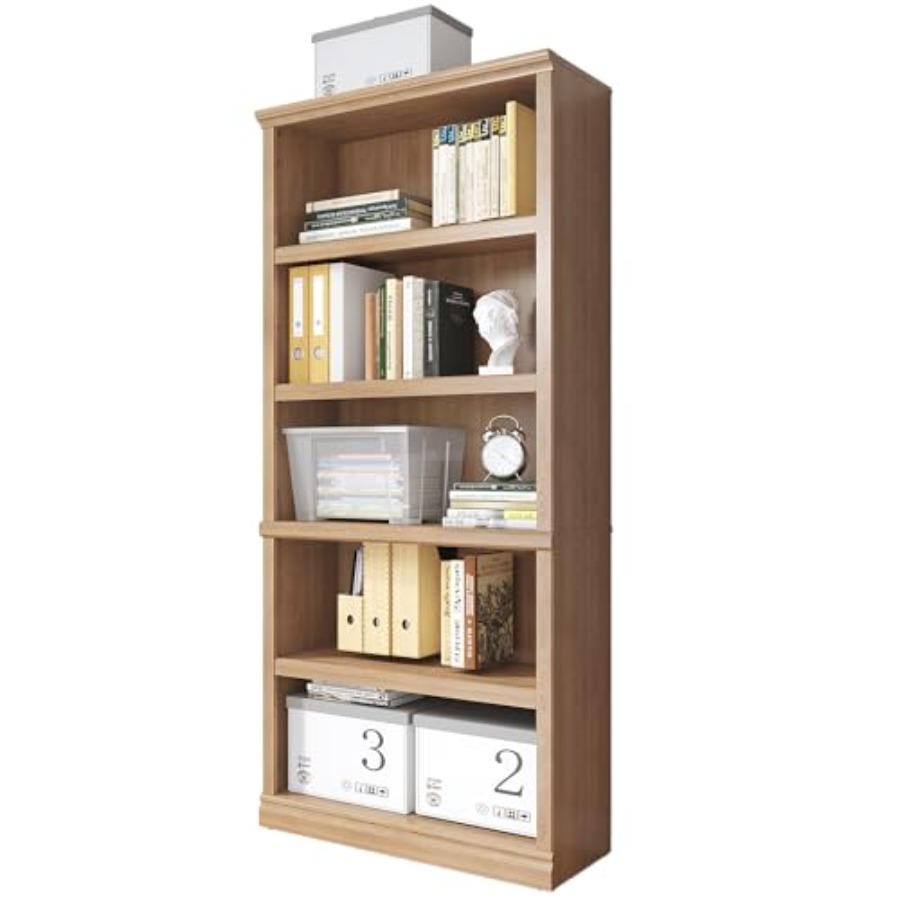 Estantería de roble blanco de  - Home Office And Library reseña y precio