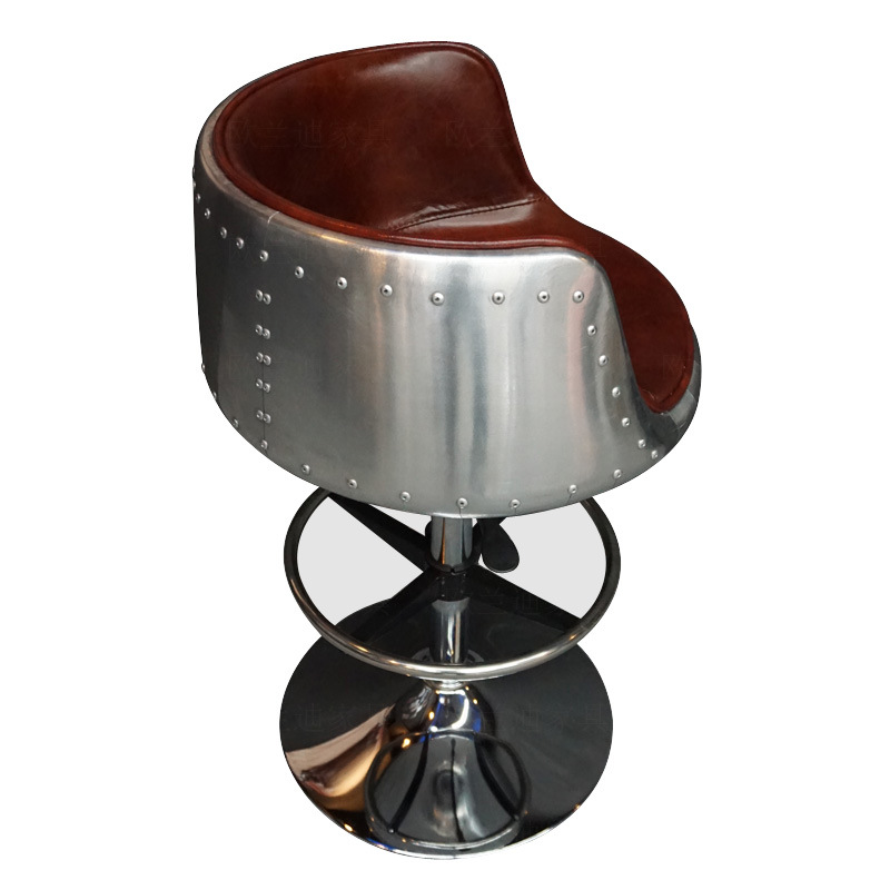Silla de bar de cuero estilo i - Home Office Industrial Design reseña y precio
