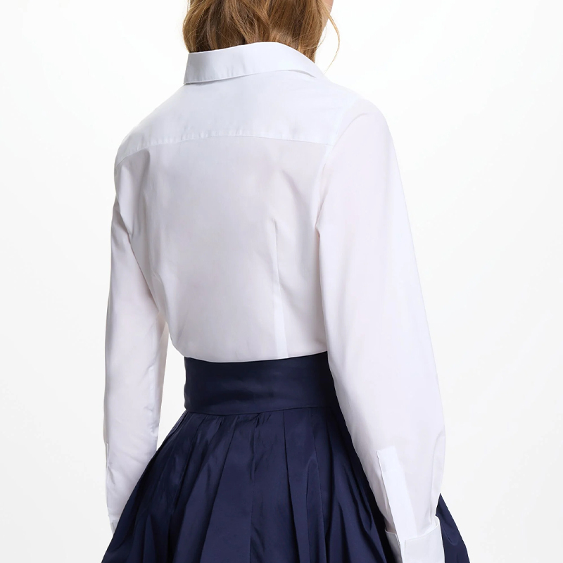Camisa Elegante Blanca con Sol - Home Office Logo reseña y precio