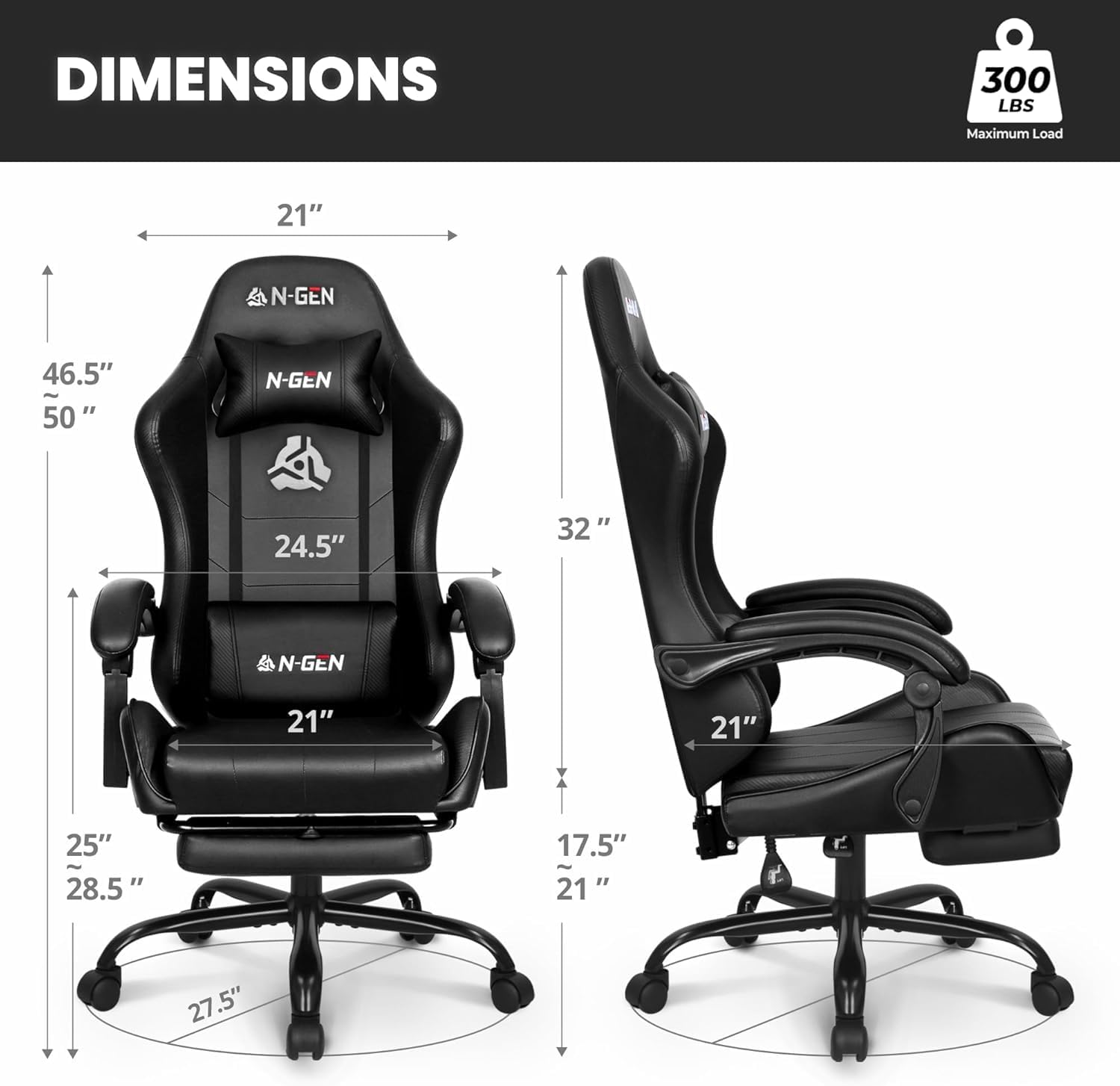 Silla Gamer con Reposapiés y S - Home Office Ergonomics reseña y precio