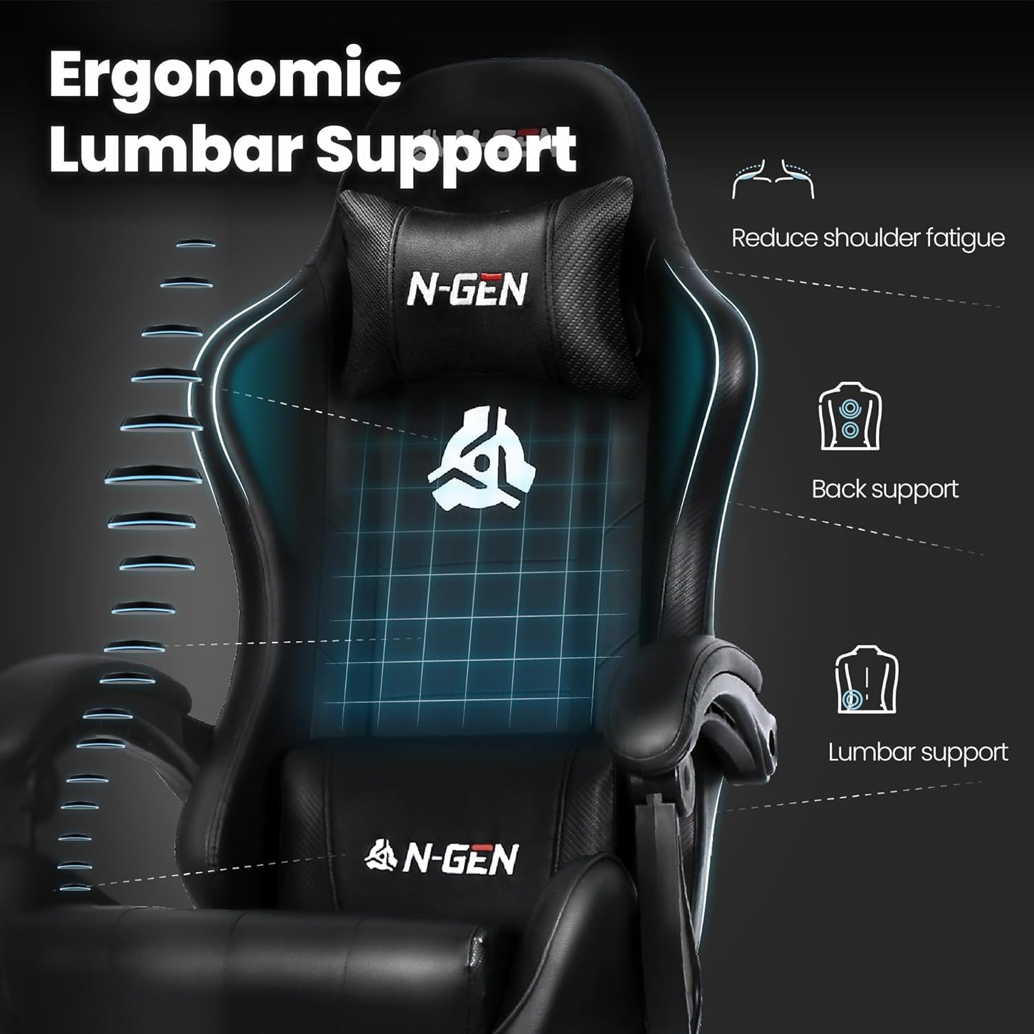 Silla Gamer con Reposapiés y S - Home Office Ergonomics reseña y precio