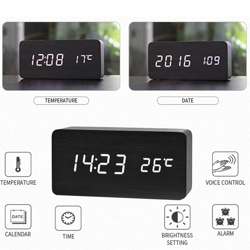 Reloj despertador digital de m - Led Desk Clock reseña y precio