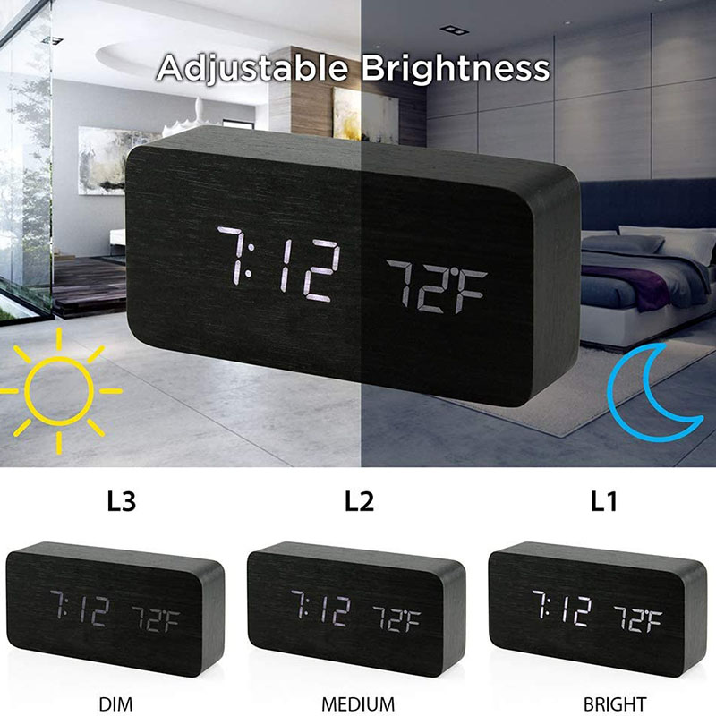 Reloj despertador digital de m - Led Desk Clock reseña y precio