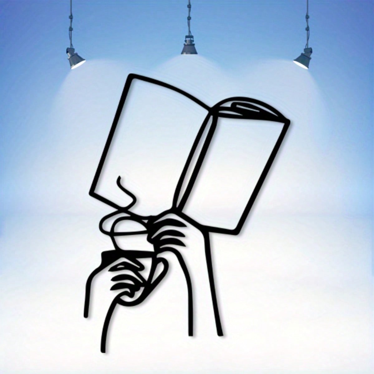 Arte de Pared de Hierro con Di - Home Office And Library reseña y precio