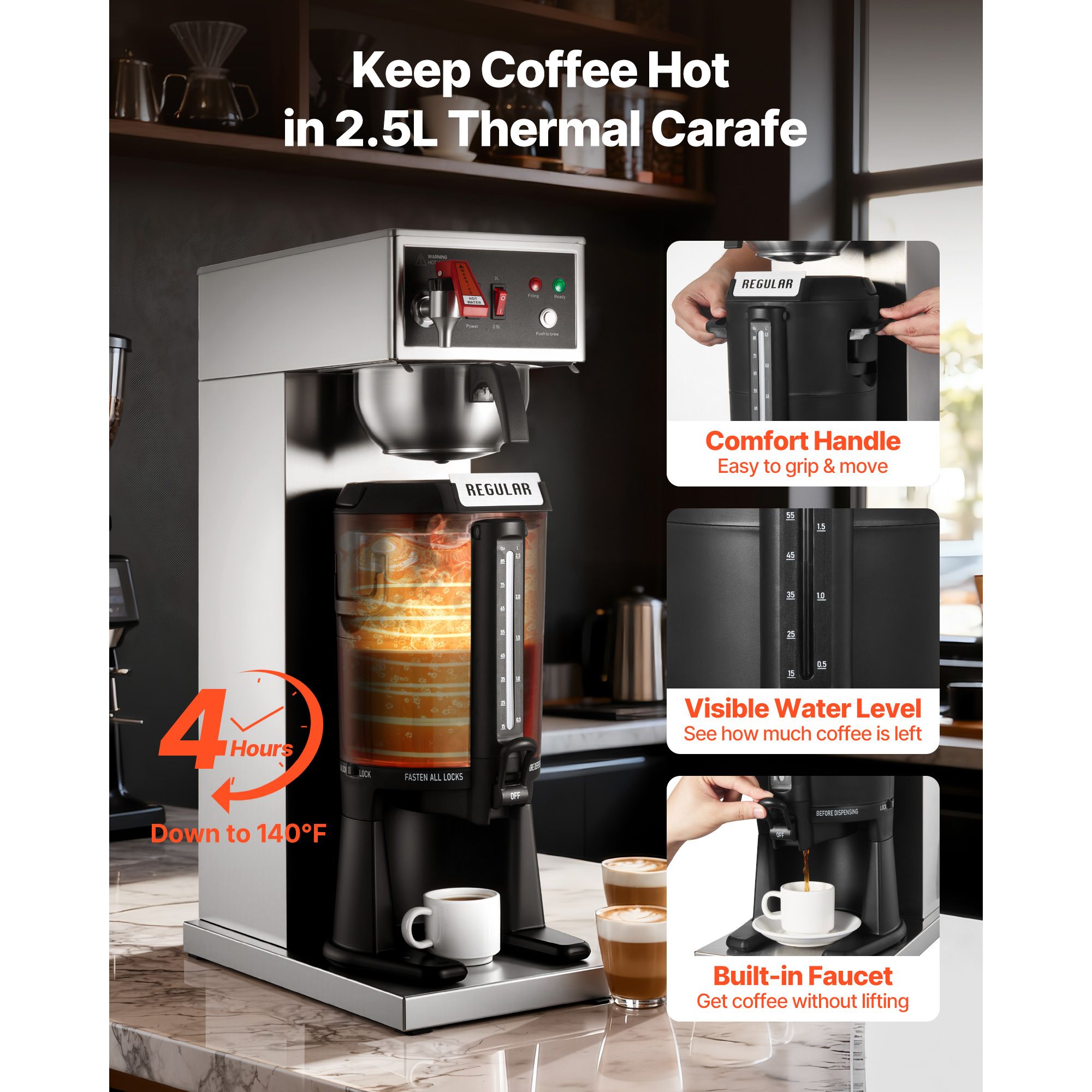 Cafetera comercial de goteo, m - Home Office Hours reseña y precio