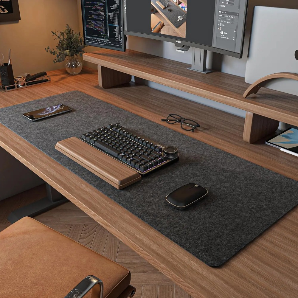 Alfombrilla de fieltro para es - Home Office Keyboard And Mouse reseña y precio