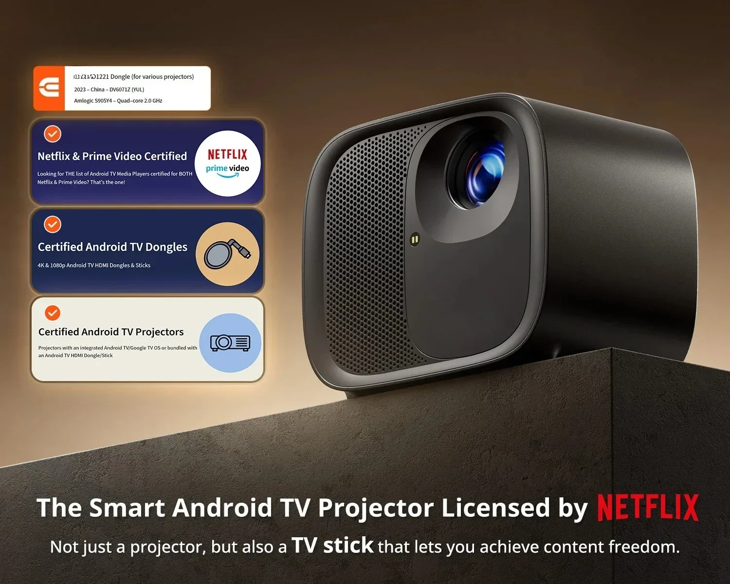 Proyector portátil Android 11  - Home Office Google reseña y precio