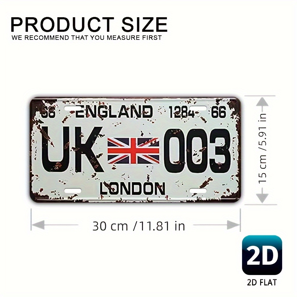 Vintage London UK Placa de alu - Home Office London reseña y precio