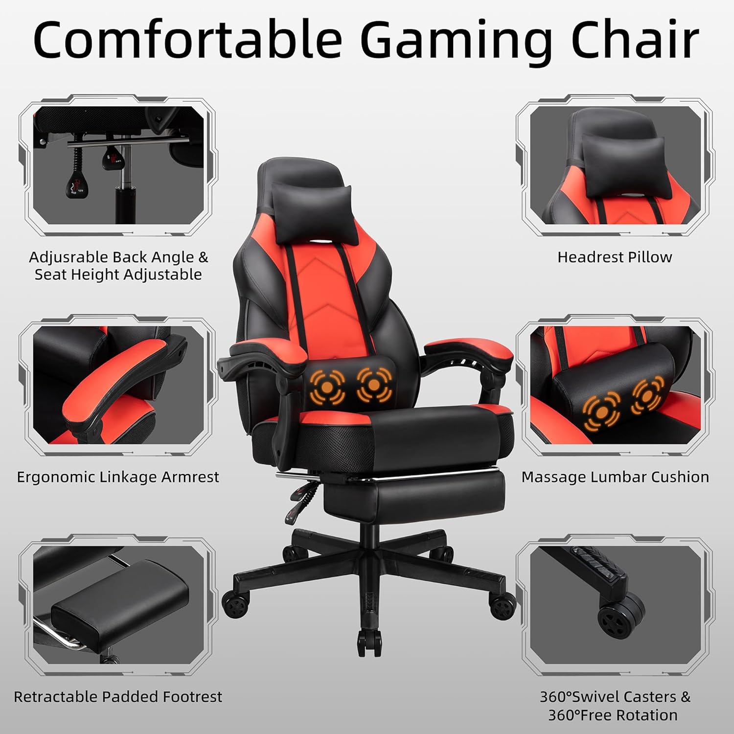 Silla Gaming con Reposapiés, S - Home Office Ergonomics reseña y precio