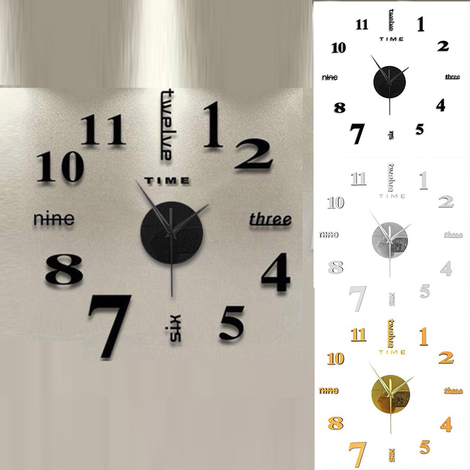 Reloj silencioso de pared Diy  - Home Office Hours reseña y precio