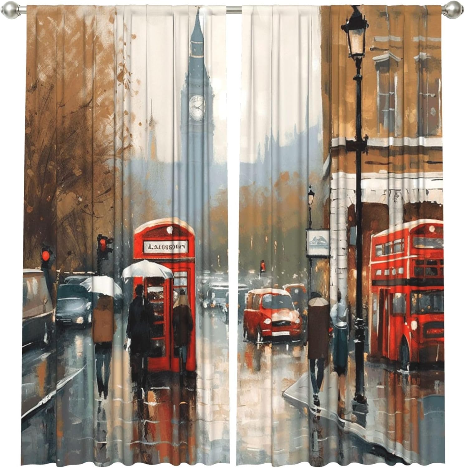 Cortina Vintage con Arte Urban - Home Office London reseña y precio
