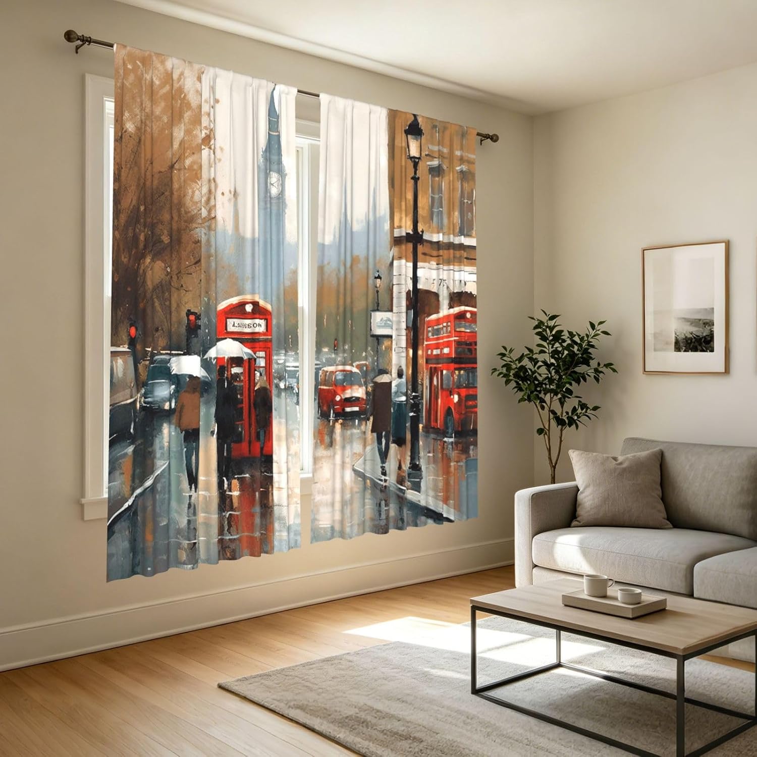 Cortina Vintage con Arte Urban - Home Office London reseña y precio