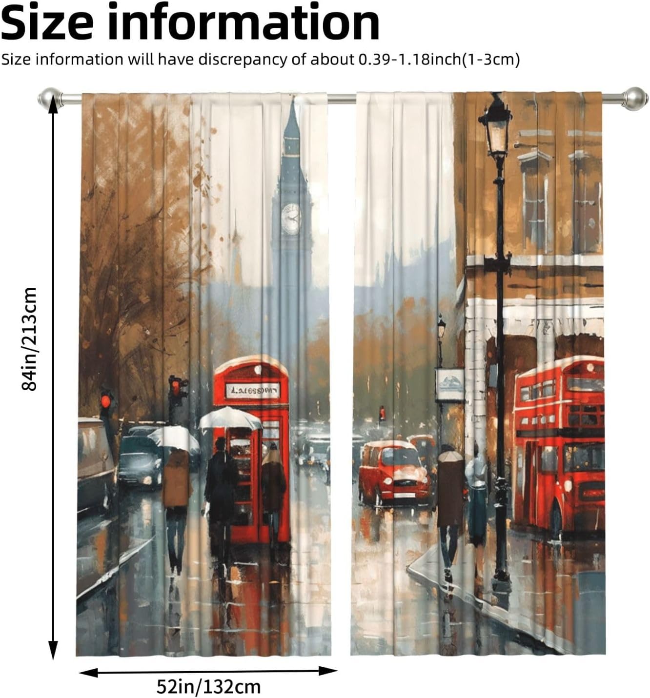 Cortina Vintage con Arte Urban - Home Office London reseña y precio