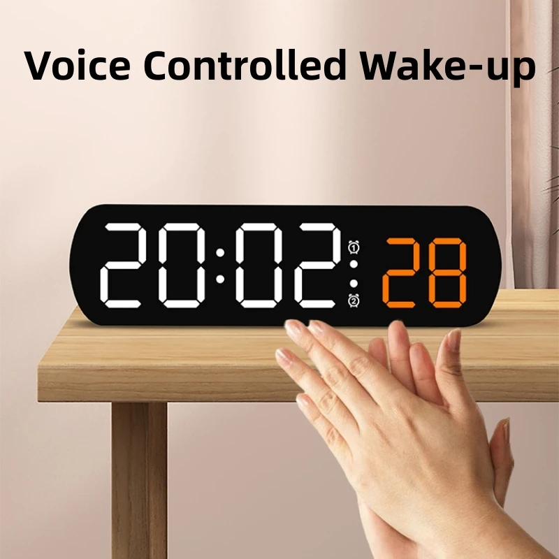 Control de voz alarma Digital  - Led Desk Clock reseña y precio