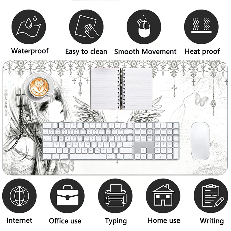 Alfombrilla de ratón de cuero, - Home Office Keyboard And Mouse reseña y precio