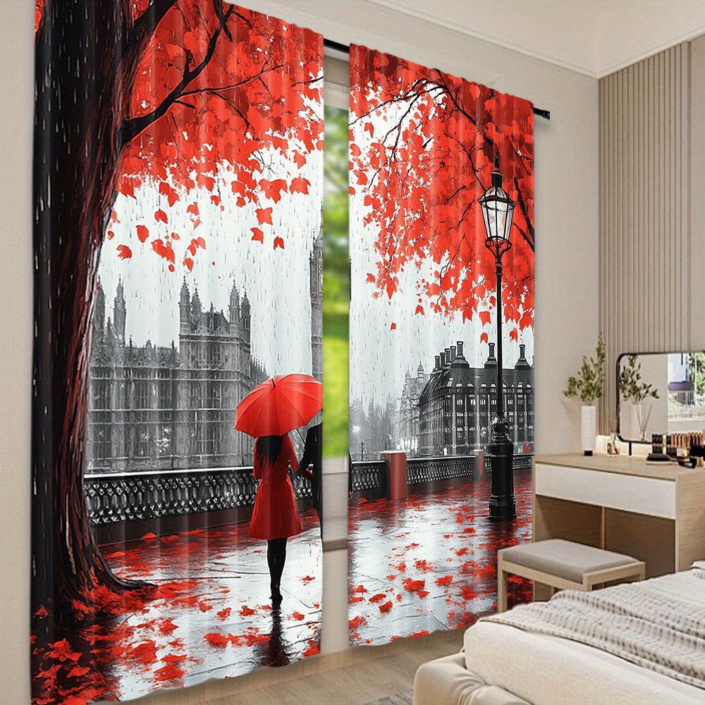 Cortinas románticas con hojas  - Home Office London reseña y precio