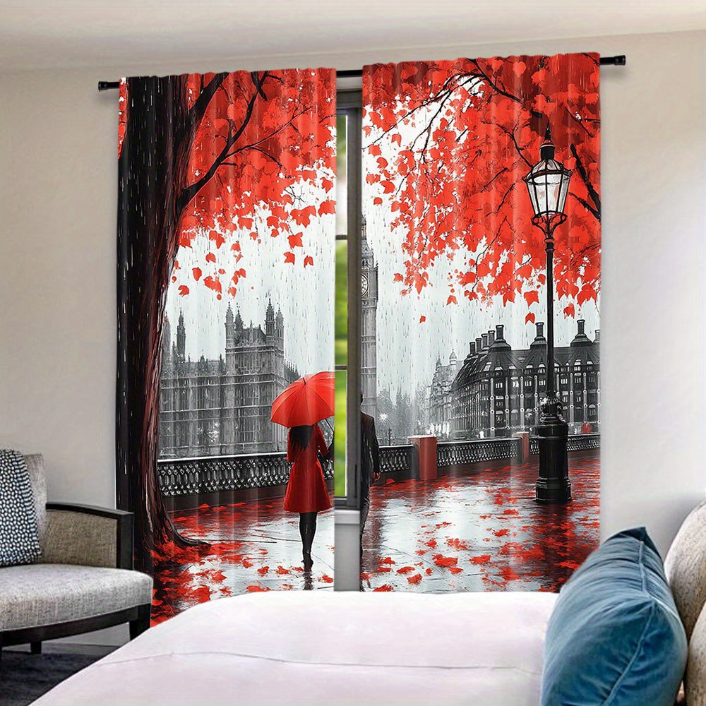 Cortinas románticas con hojas  - Home Office London reseña y precio